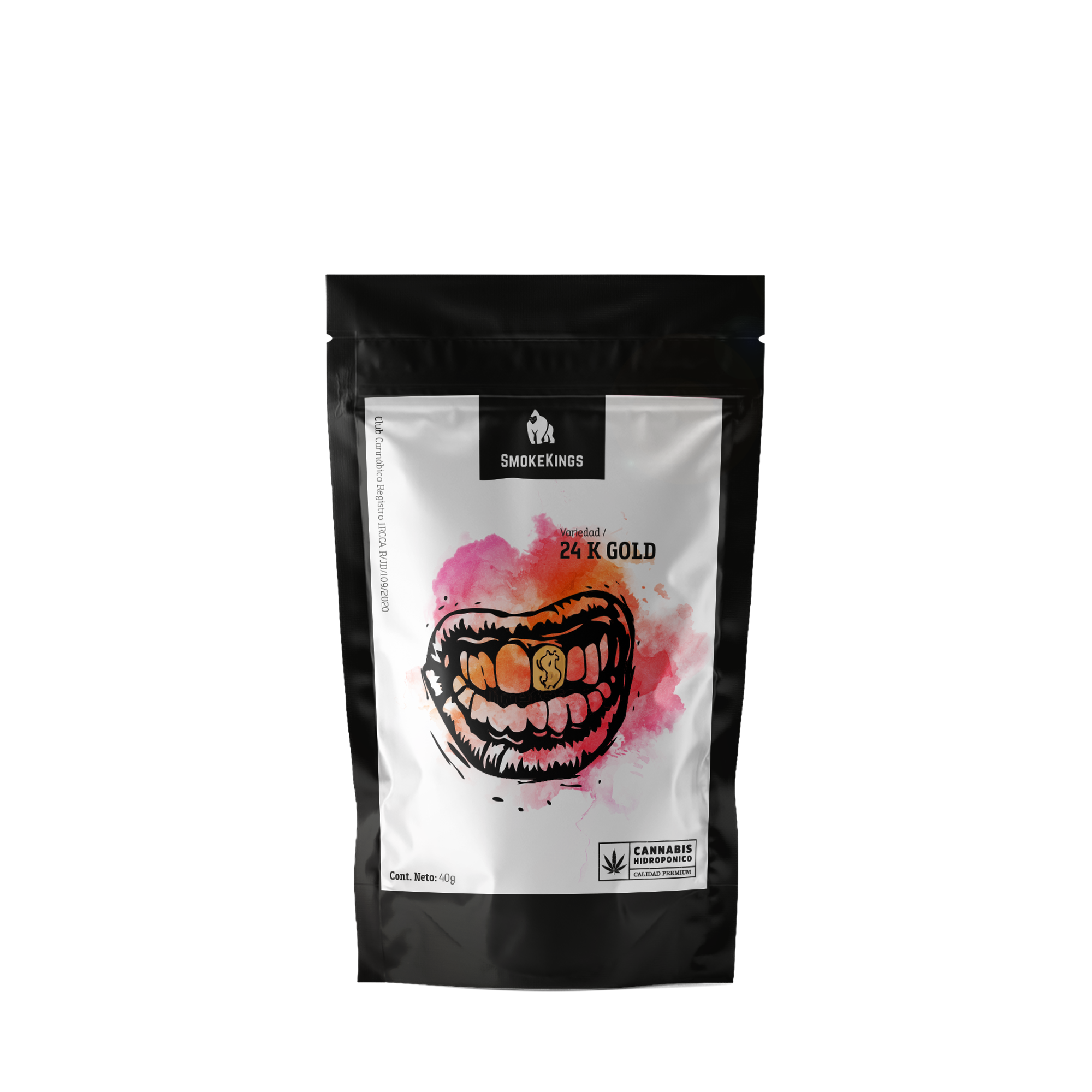 Mockup de packaging 24K Gold SmokeKings