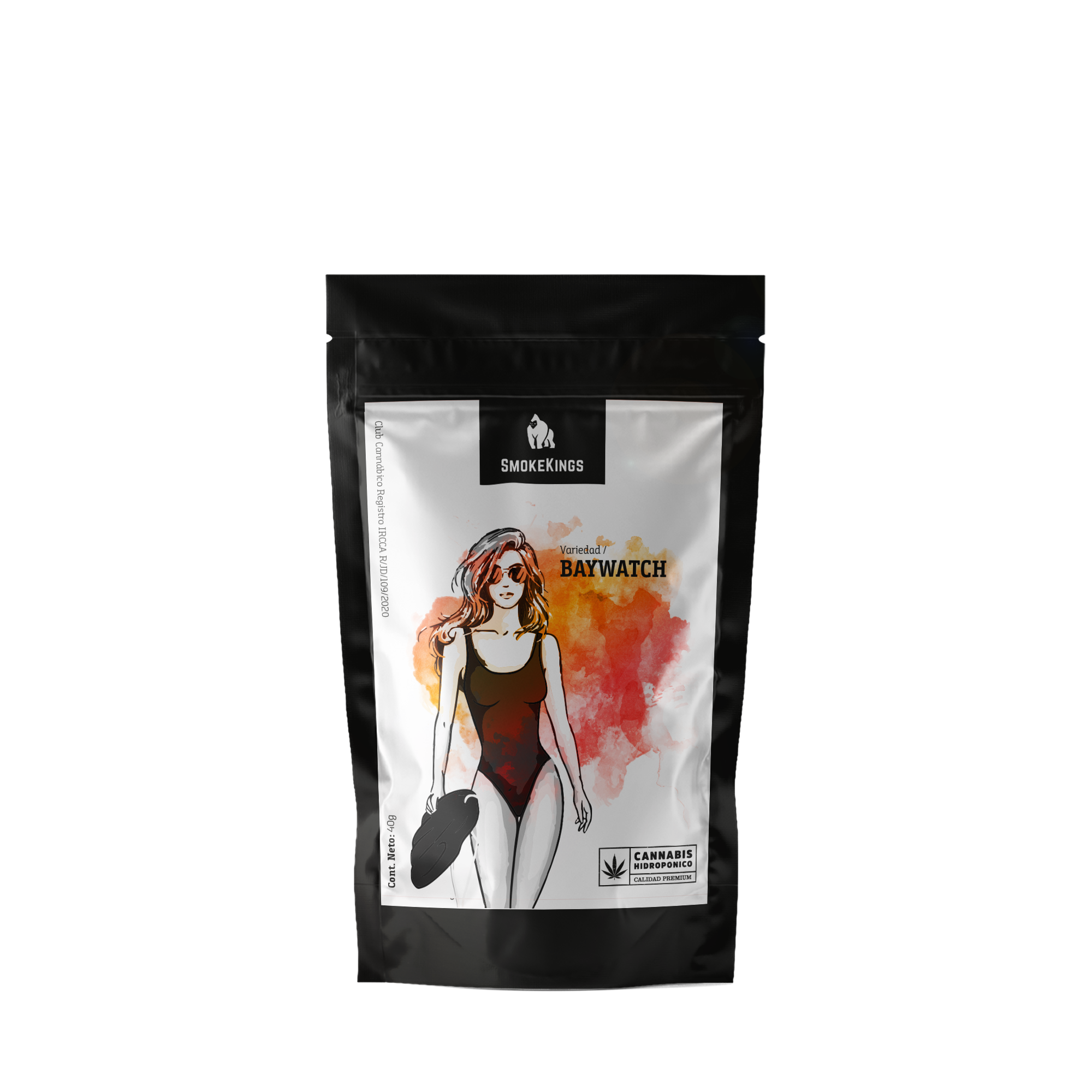 Mockup de packaging Baywatch SmokeKings