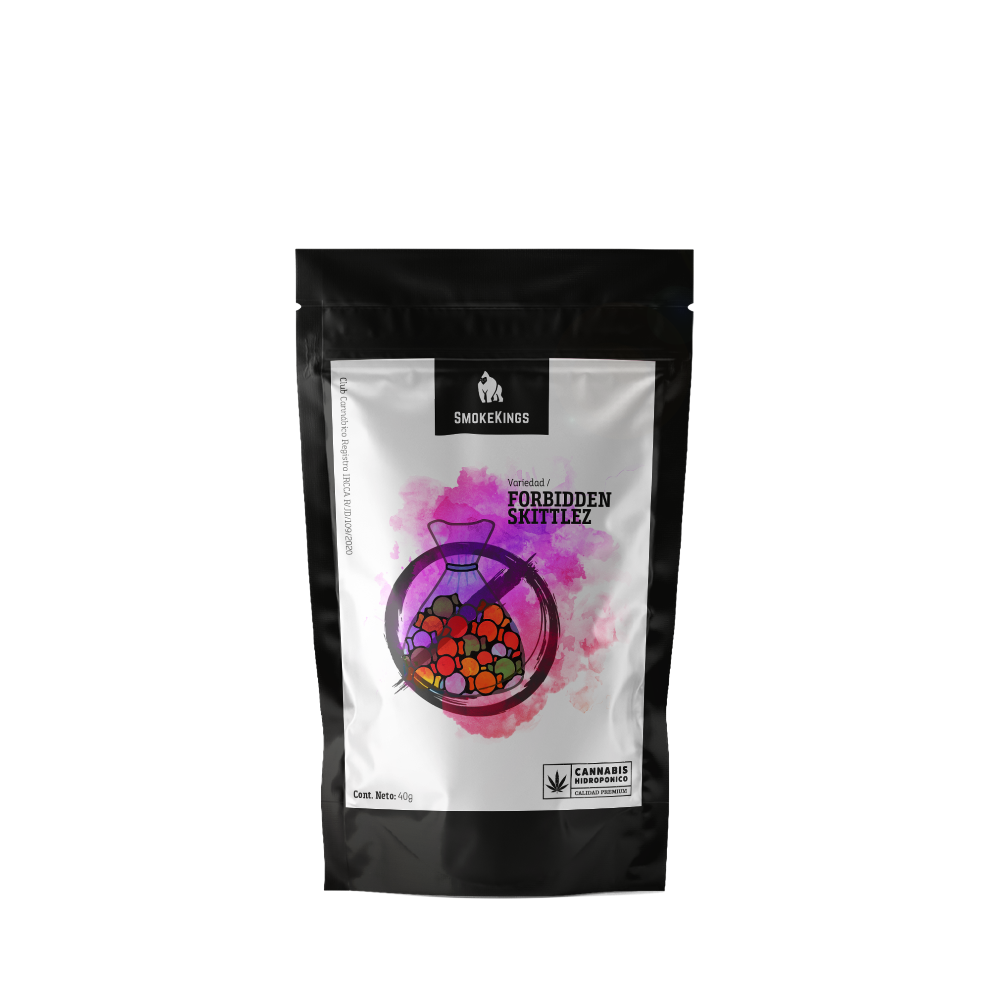 Mockup de packaging Forbidden SmokeKings