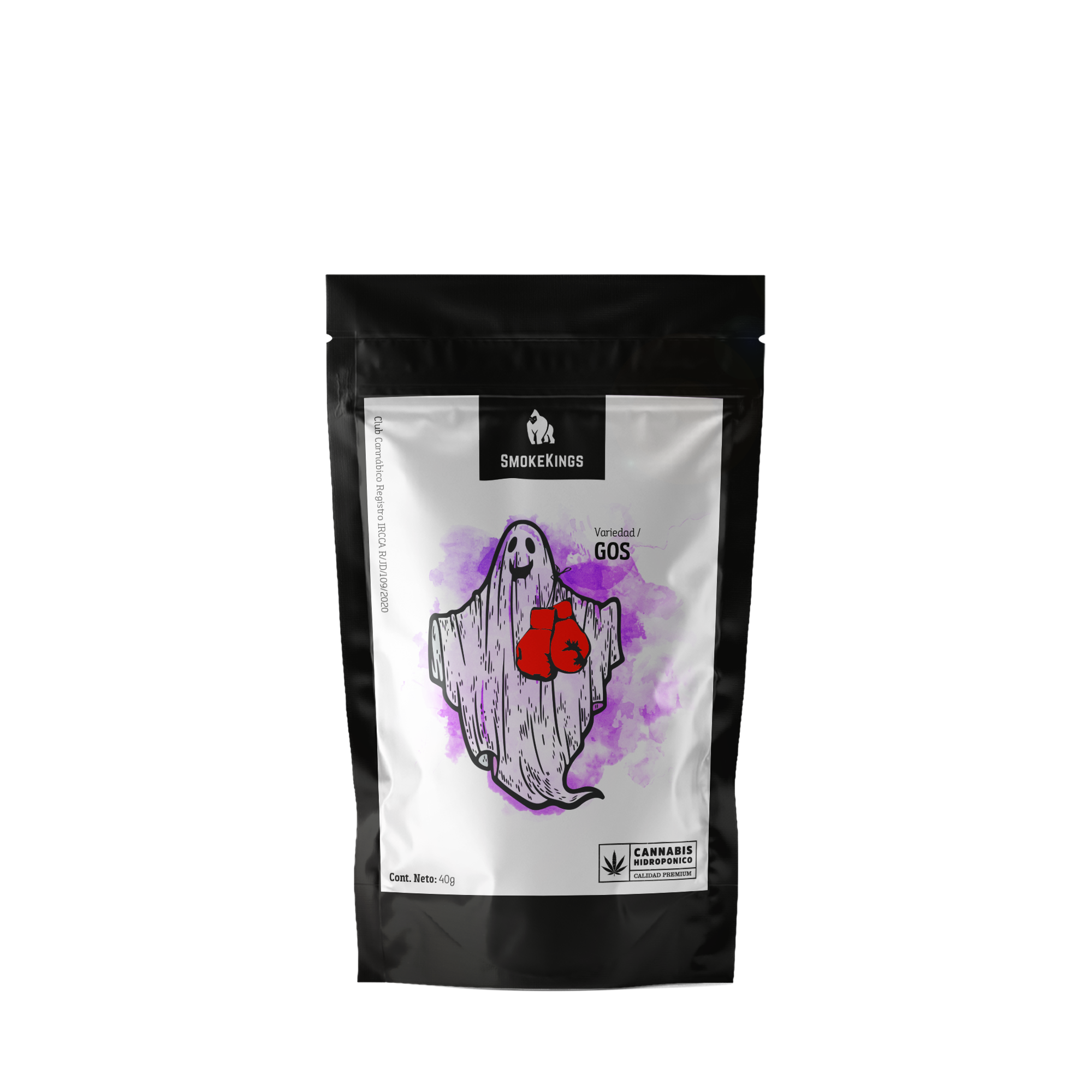 Mockup de packaging GOS SmokeKings