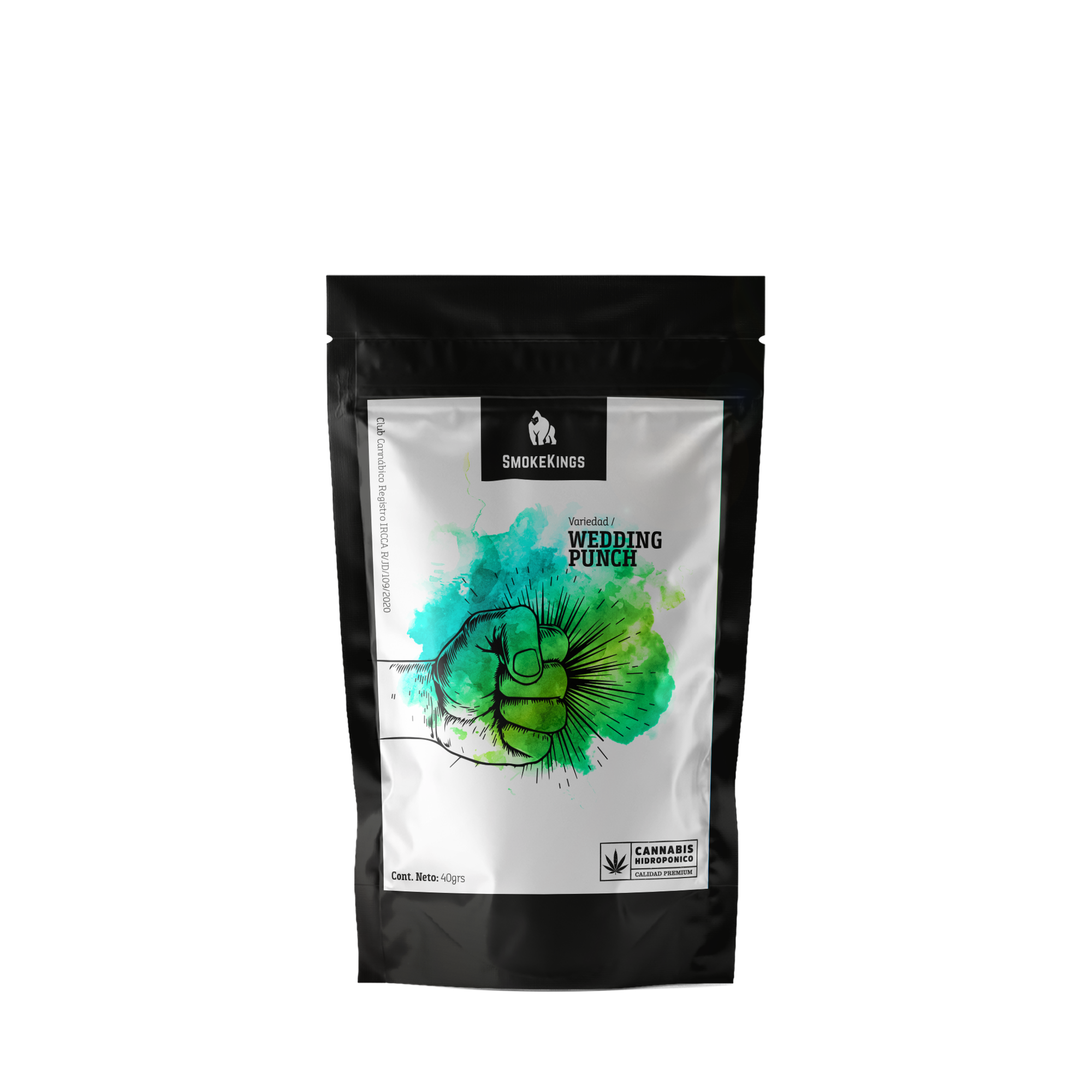 Mockup de packaging Head Punch SmokeKings
