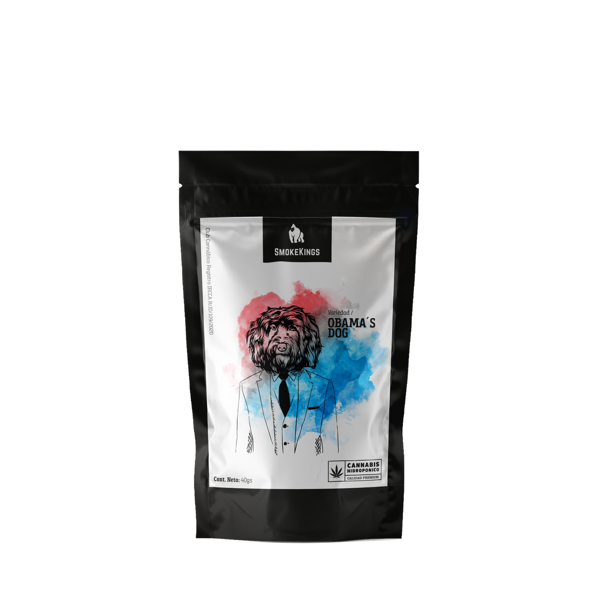 Mockup de packaging Obama's Dog SmokeKings